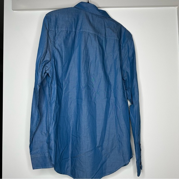 NWT Five Four Blue Button Down Shirt - Picture 6 of 7